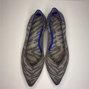 Rothy's Gray Zebra Print Women's Shoes